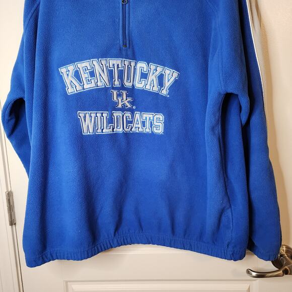 ProEdge Kentucky Fleece 1/4 Pullover Mens XL Blue/Gray Wildcats U.K. Big Blue - Picture 8 of 11